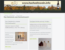 Tablet Screenshot of hochzeitswein.info